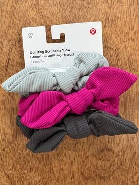Lululemon uplifting scrunchie bow 3 pack